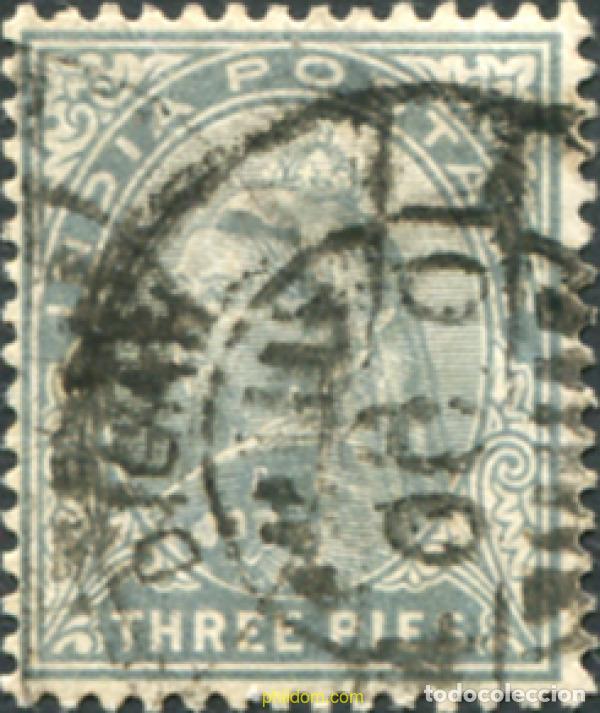 Sellos: 785420 USED INDIA INGLESA 1900 FILIGRANA DE ESTRELLA