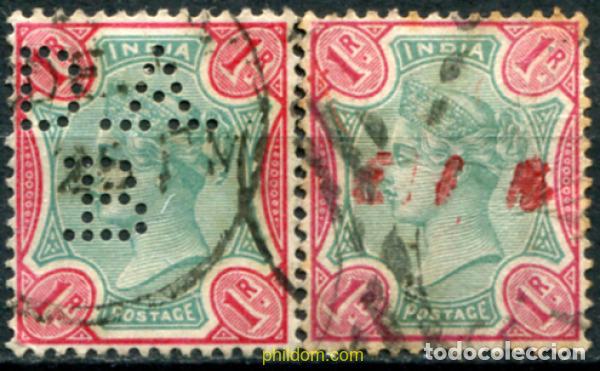 Sellos: 785427 USED INDIA INGLESA 1892 FILIGRANA DE ESTRELLA