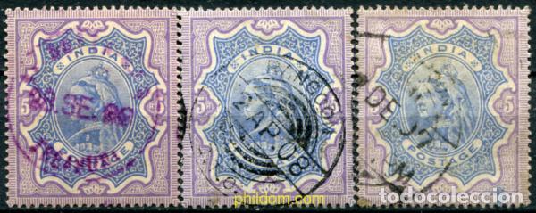 Sellos: 785431 USED INDIA INGLESA 1892 FILIGRANA DE ESTRELLA