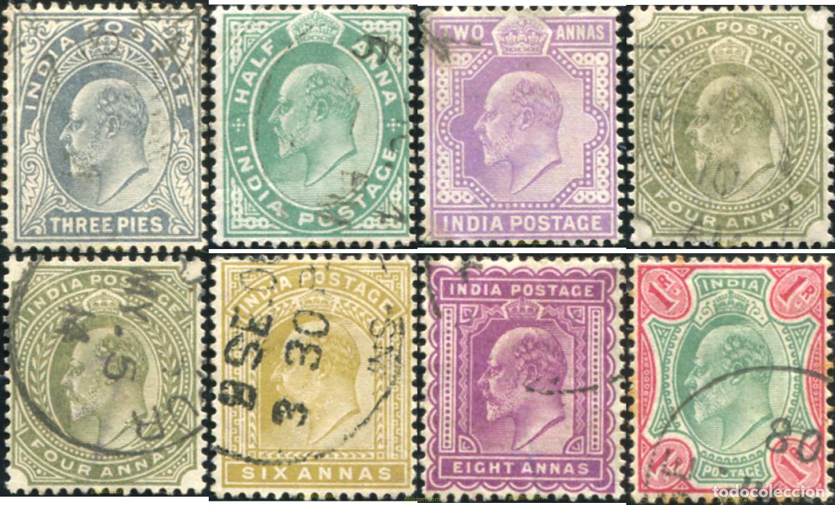 Sellos: 785445 USED INDIA INGLESA 1902 EFIGIE DE EDUARDO VII. INDIA POSTAGE, FILIGRANA ESTRELLA