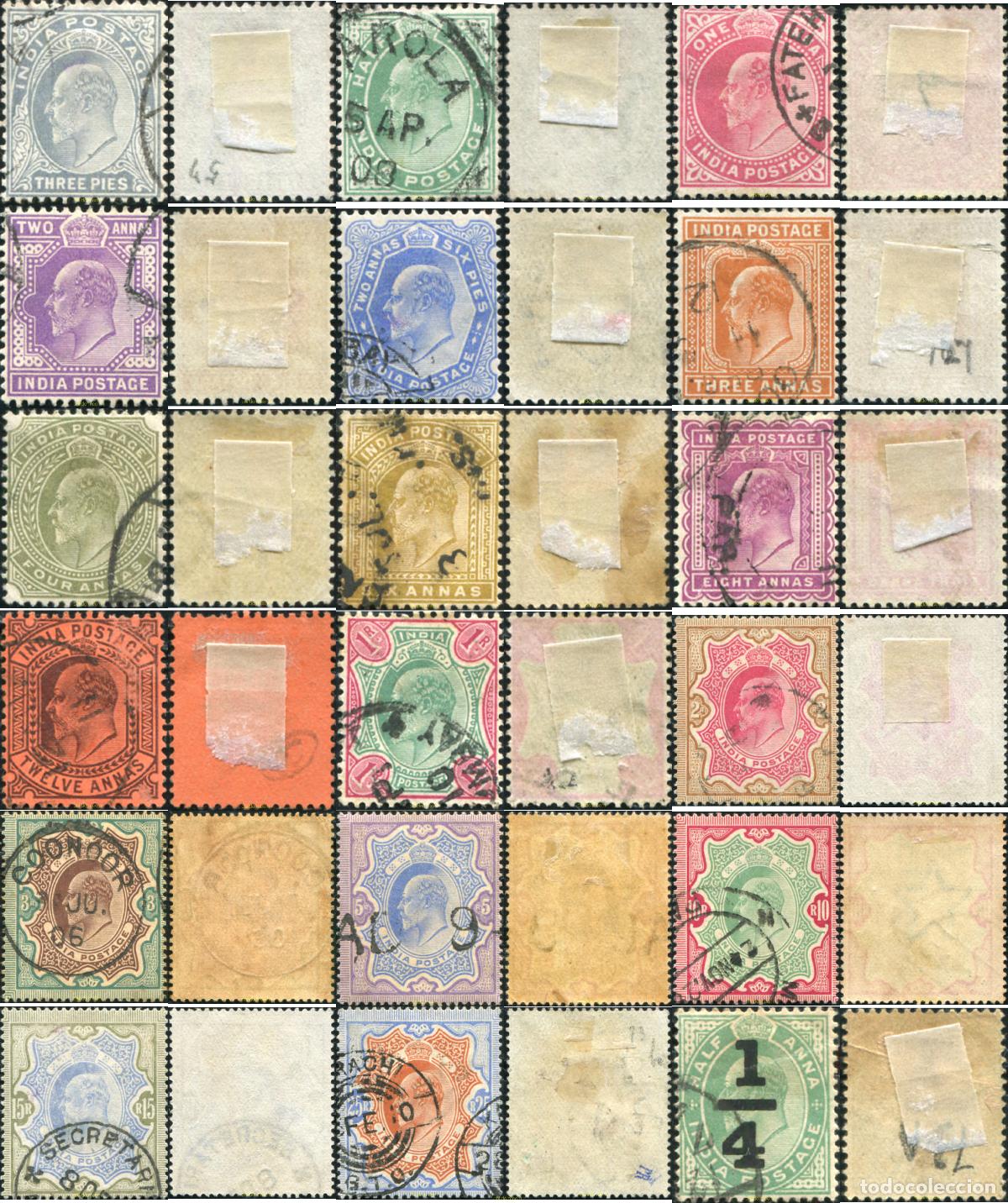 Sellos: 785457 USED INDIA INGLESA 1902 EFIGIE DE EDUARDO VII. INDIA POSTAGE, FILIGRANA ESTRELLA