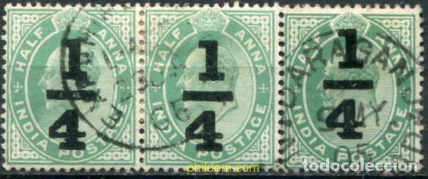 Sellos: 785574 USED INDIA INGLESA 1902 EFIGIE DE EDUARDO VII. INDIA POSTAGE, FILIGRANA ESTRELLA