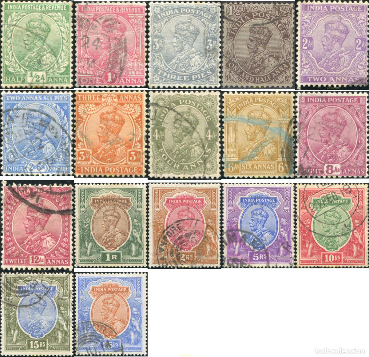 Sellos: 785601 USED INDIA INGLESA 1911 EFIGIE DE GORGE V. FILIGRANA ESTRELLA