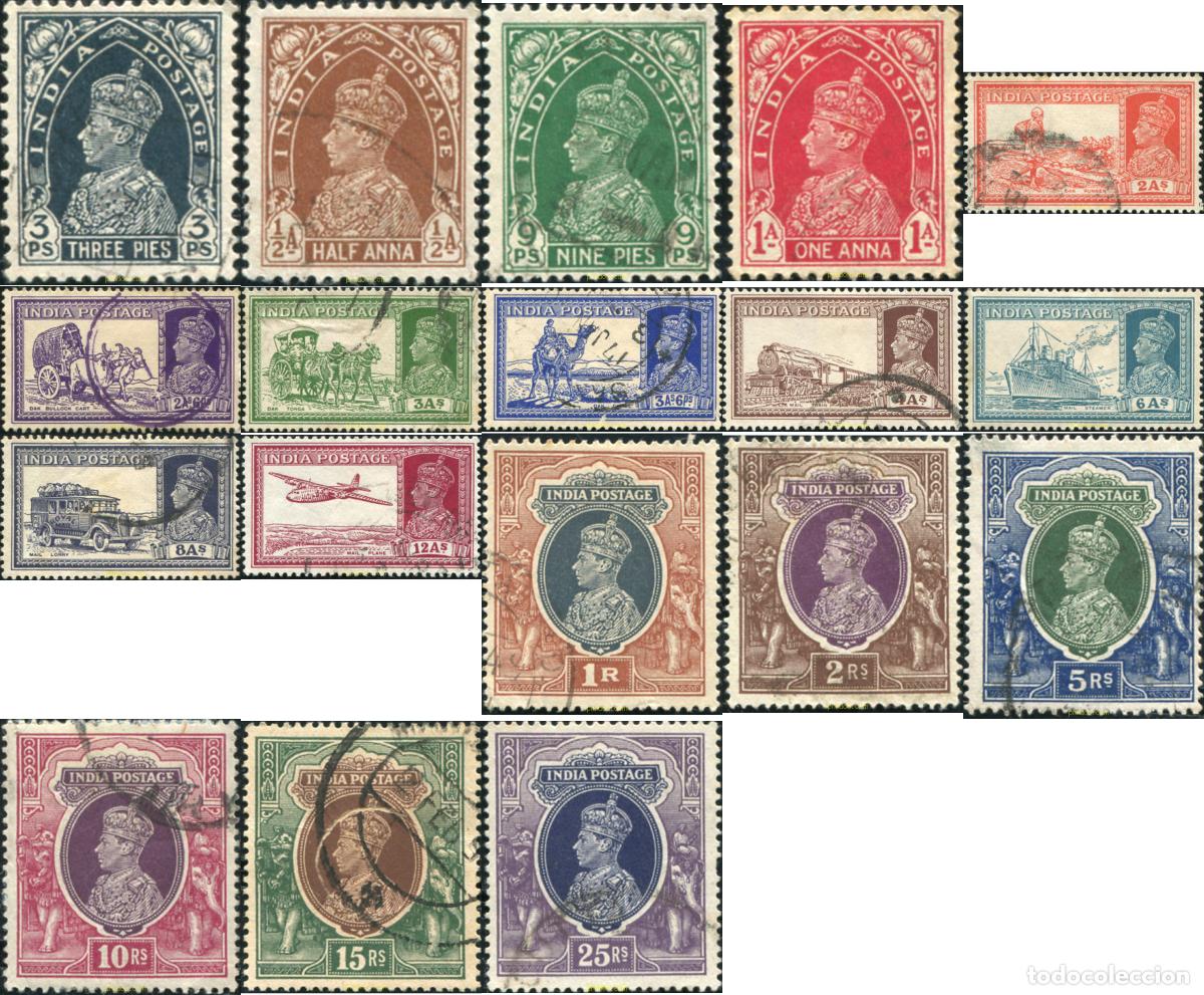 Sellos: 785781 USED INDIA INGLESA 1937 JORGE VI