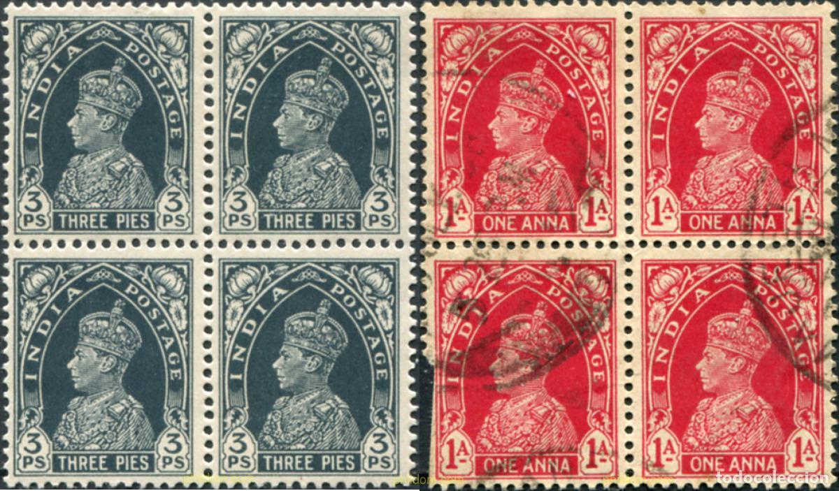 Sellos: 785787 USED INDIA INGLESA 1937 JORGE VI