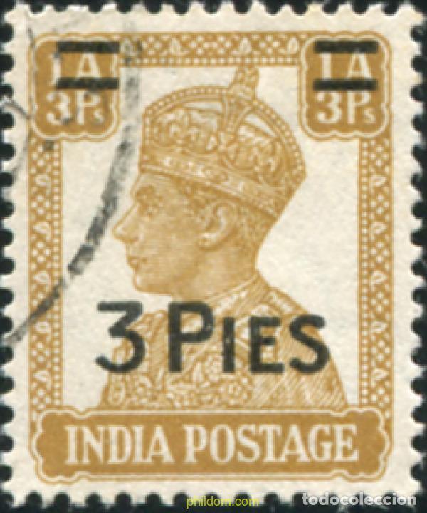 Sellos: 661733 USED INDIA INGLESA 1946 SELLOS DEL 1939 SOBRECARGADOS, 3PIES