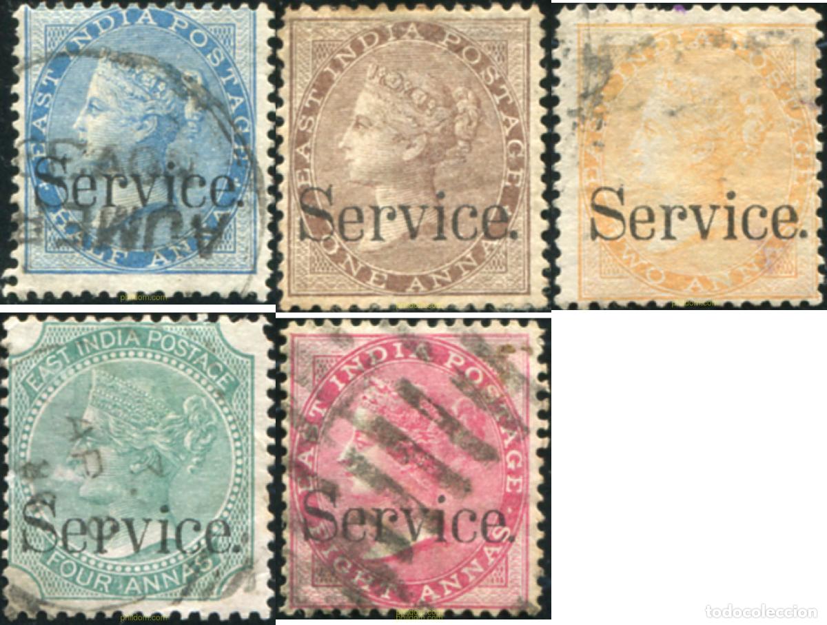 Sellos: 785843 USED INDIA INGLESA 1867 SELLOS DE SERVICIO. SOBRECARGA SERVICE