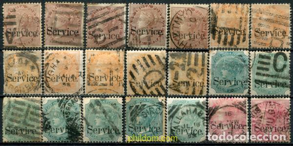 Sellos: 785844 USED INDIA INGLESA 1867 SELLOS DE SERVICIO. SOBRECARGA SERVICE