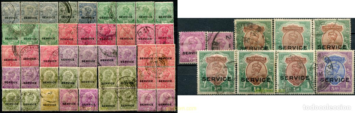 Sellos: 785867 USED INDIA INGLESA 1912 SELLOS DE SERVICIO.SELLOS DEL 1911 SOBRECARGADOS- SERVICE-
