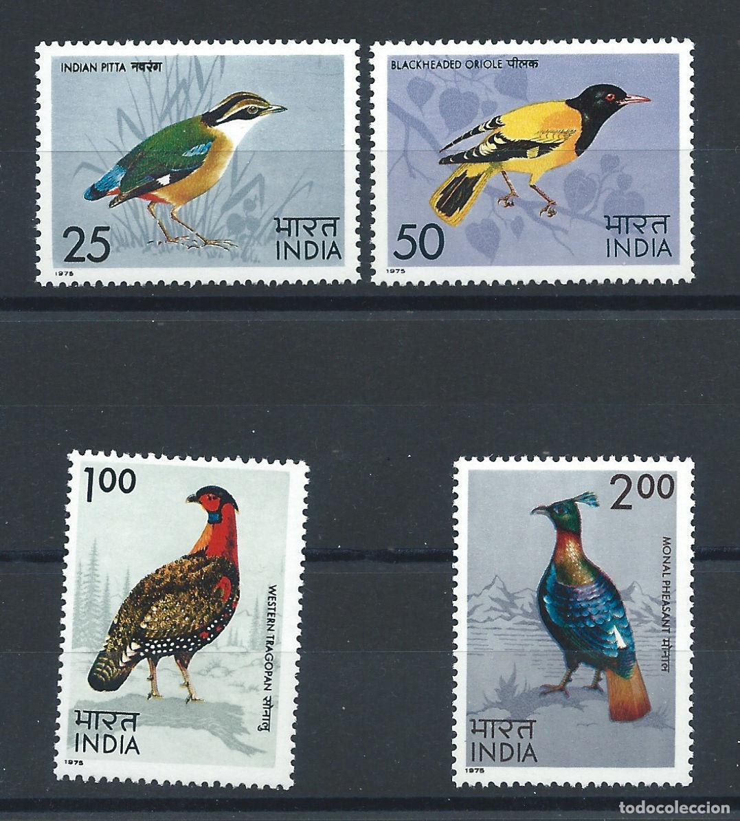 Sellos: Inde N&deg;428/31** (MNH) 1975 - Faune &rdquo;Oiseaux&rdquo;