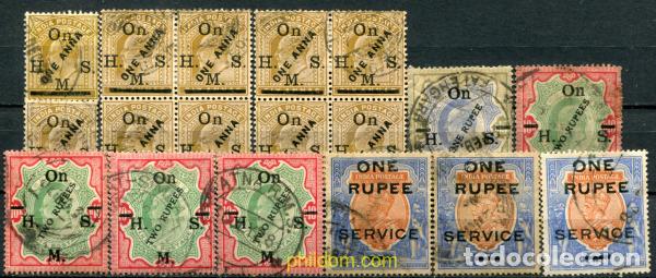 Sellos: 786044 USED INDIA INGLESA 1925 SELLOS DE SERVICIO. SELLOS DEL 1902-12 SOBRECARGADOS