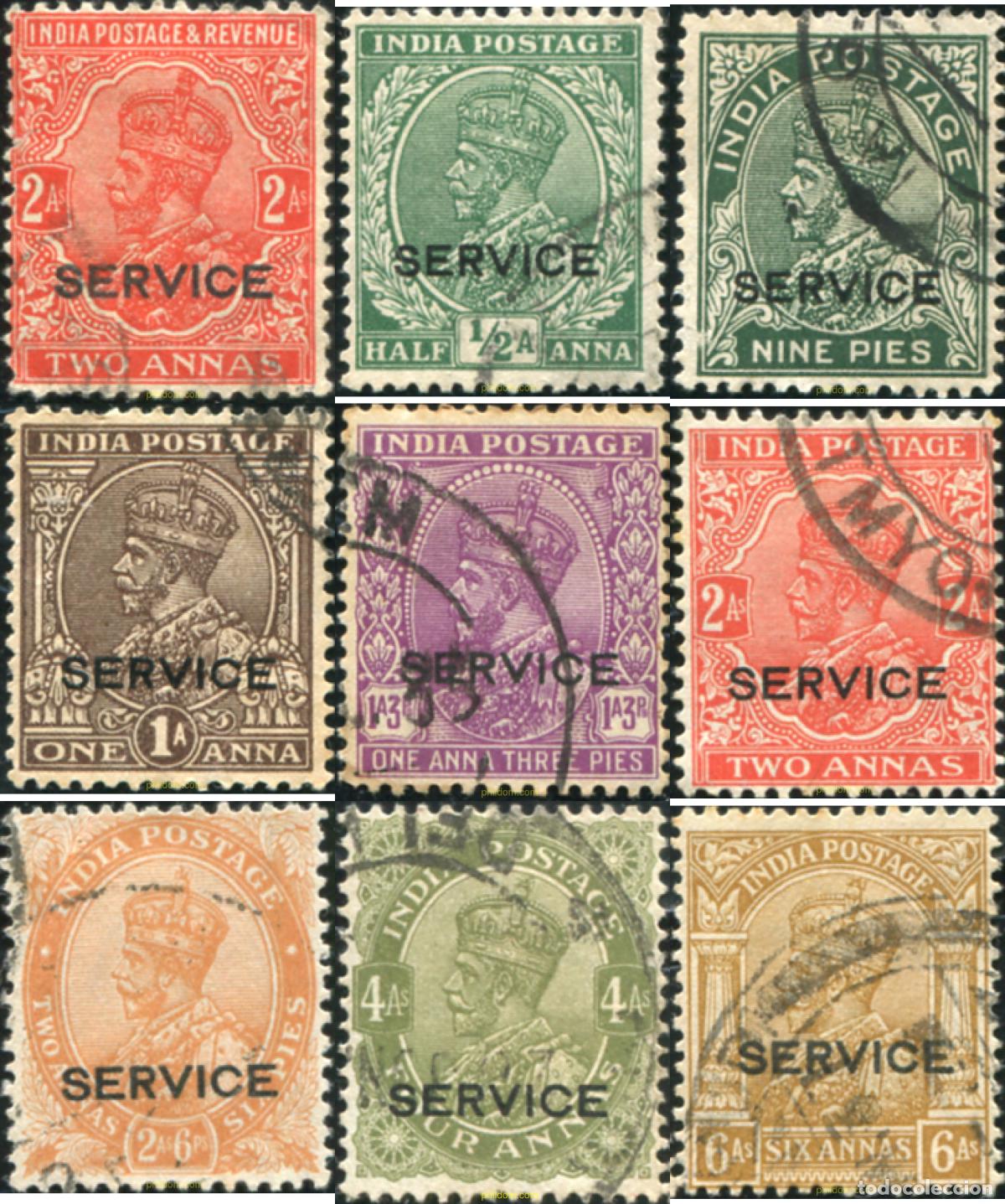 Sellos: 786049 USED INDIA INGLESA 1927 SELLOS E SERVICIO. SELLOS DEL 1927-34 SOBRECARGADOS -SERVICE-