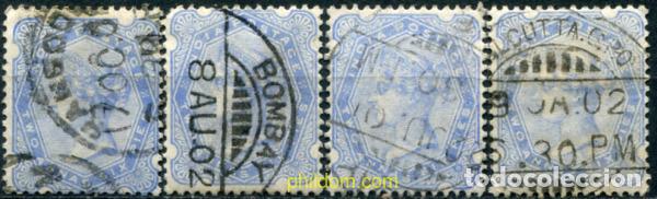Sellos: 785423 USED INDIA INGLESA 1900 FILIGRANA DE ESTRELLA