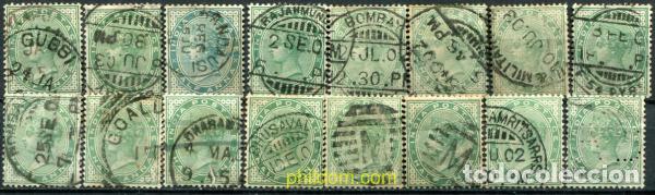 Sellos: 785419 USED INDIA INGLESA 1900 FILIGRANA DE ESTRELLA