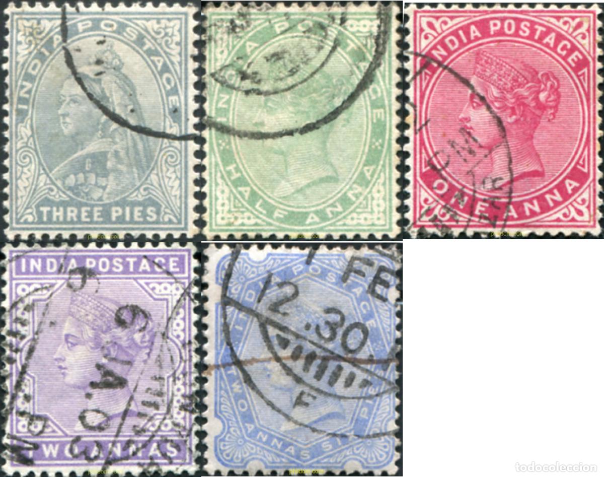 Sellos: 785293 USED INDIA INGLESA 1900 FILIGRANA DE ESTRELLA