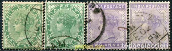Sellos: 785295 USED INDIA INGLESA 1900 FILIGRANA DE ESTRELLA