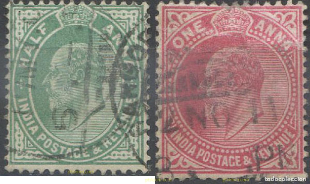 Sellos: 661075 USED INDIA INGLESA 1906 INDIA POSTAGE AND REVENUE