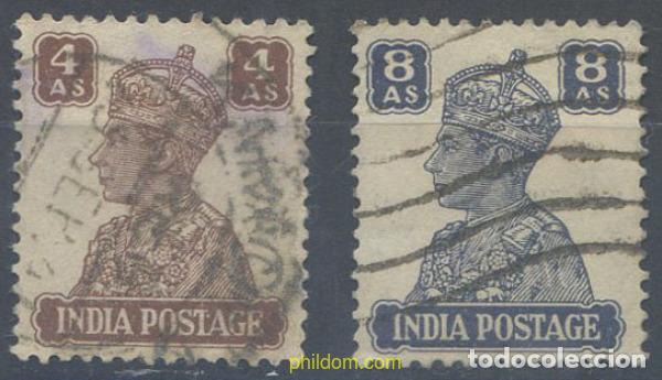 Sellos: 661727 USED INDIA INGLESA 1939 FILIGRANA DE ESTRELLA MULTIPLE.