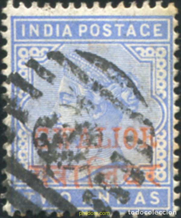 Sellos: 786156 USED GWALIOR 1886 SELLOS DE INDIA INGLESA DEL 1862-1892 SOBRECARGADOS.