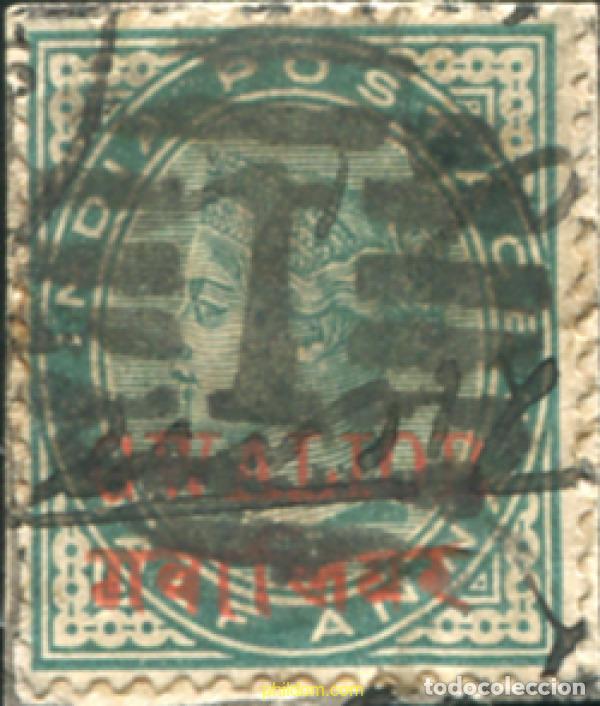 Sellos: 786215 USED GWALIOR 1886 SELLOS DE INDIA INGLESA DEL 1862-1892 SOBRECARGADOS.