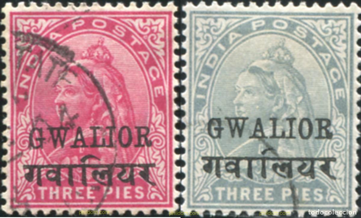 Sellos: 786261 USED GWALIOR 1903 SELLOS DE INDIA INGLESA DE 1892-1900 SOBRECARGADOS