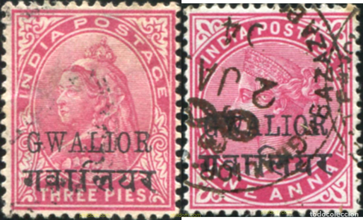 Sellos: 786264 USED GWALIOR 1903 SELLOS DE INDIA INGLESA DE 1892-1900 SOBRECARGADOS