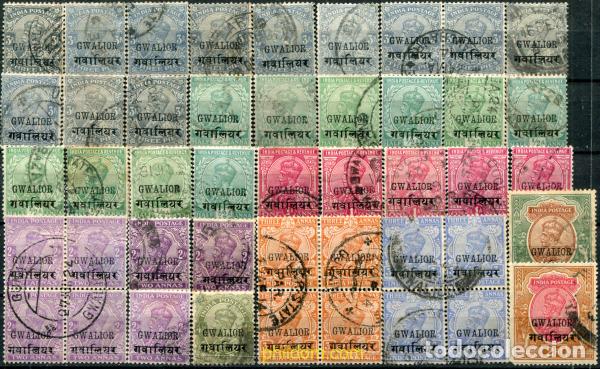 Sellos: 786601 USED GWALIOR 1912 SELLOS DE INDIA INGLESA DE 1911-26 SOBRECARGADOS
