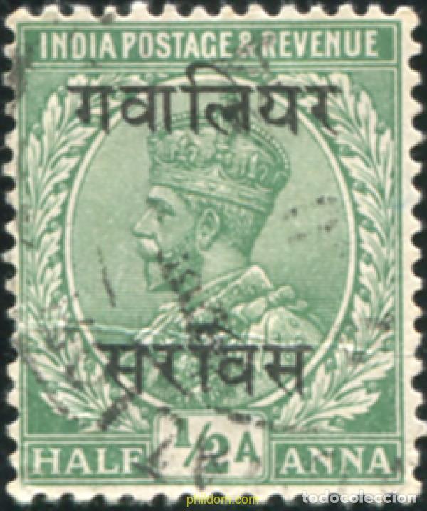 Sellos: 786635 USED GWALIOR 1928 SELLOS DE INDIA INGLES DE 1927-34 SOBRECARGADOS