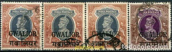 Sellos: 786654 USED GWALIOR 1938 SERIE BASICA