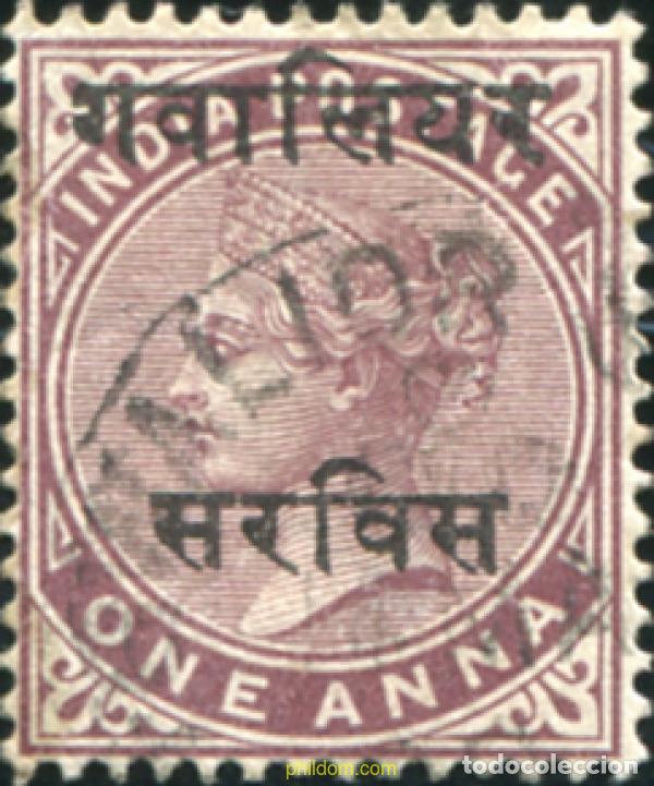 Sellos: 786799 USED GWALIOR 1896 SELLOS DE INDIA INGLESA DE 1882-1892 SOBRECARGADOS-SERVICIO