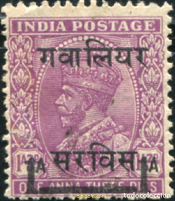 Sellos: 786824 USED GWALIOR 1942 SELLOS DE SERVICIO DE 1928-37 SOBRECARGADOS