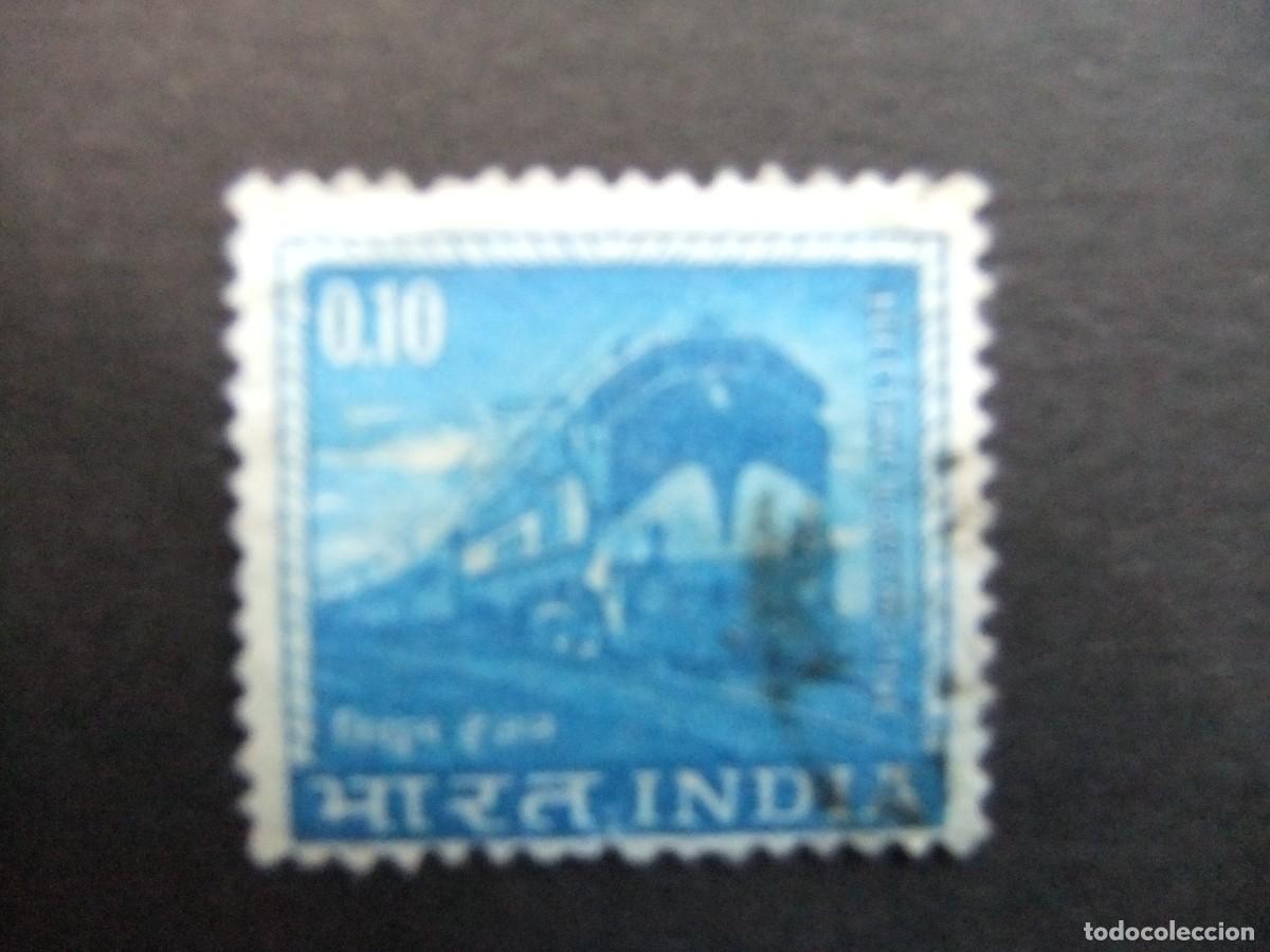 Sellos: 57 INDIA REPUBLICA 1979 / TREN LOCOMOTORA ELECTRICA / YVERT 585 FU