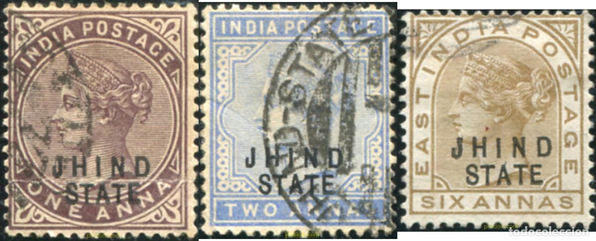 Sellos: 786834 USED JHIND 1886 SELLOS DE INDIA INGLESA DE 1866-92 SOBRECARGADOS
