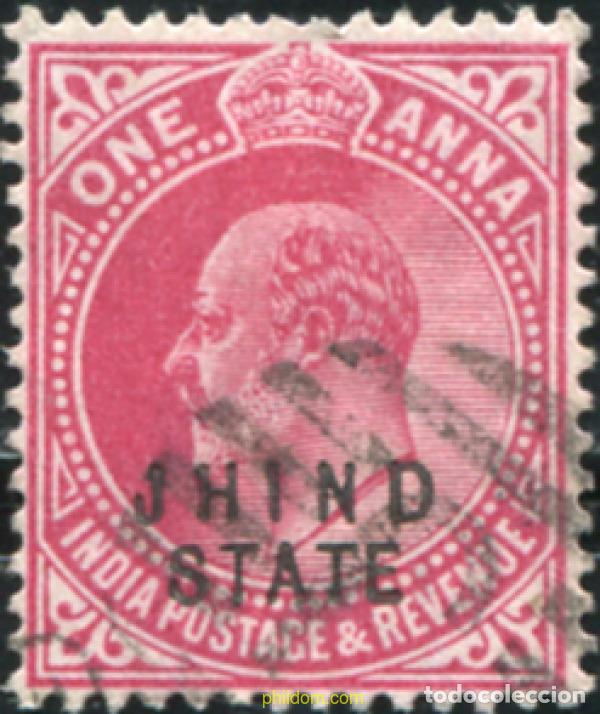 Sellos: 786839 USED JHIND 1908 SELLOS DE INDIA INGLESA DE 1906 SOBRECARGADOS