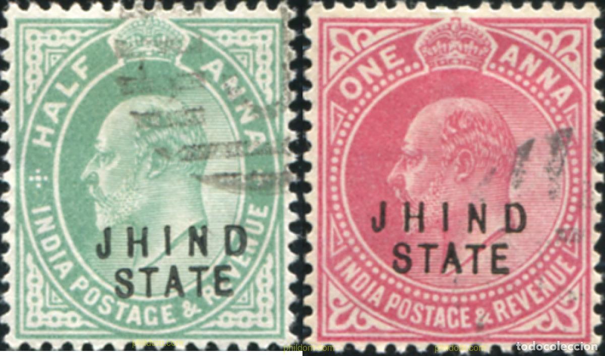 Sellos: 786838 USED JHIND 1908 SELLOS DE INDIA INGLESA DE 1906 SOBRECARGADOS