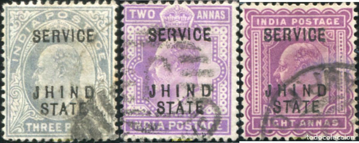 Sellos: 786862 USED JHIND 1903 SELLOS DE INDIA INGLESA DE 1903 (EDUARDO VII) SOBRECARGADOS-SERVICIO