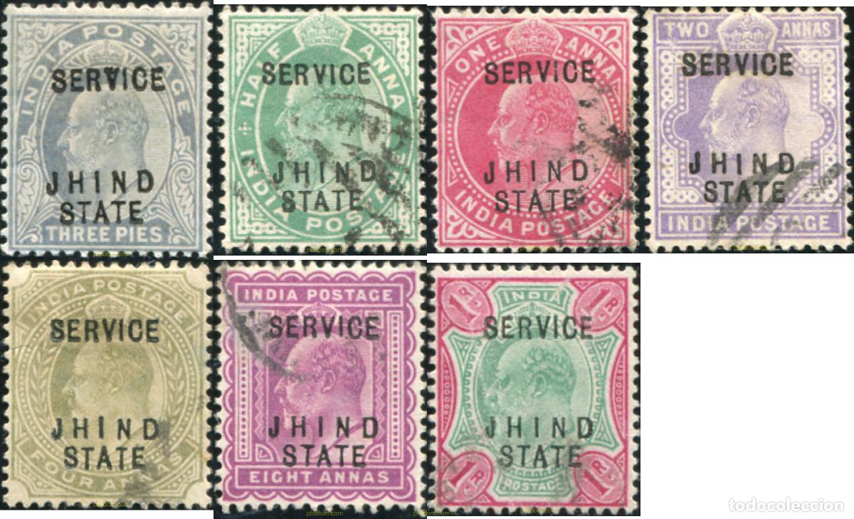 Sellos: 786861 USED JHIND 1903 SELLOS DE INDIA INGLESA DE 1903 (EDUARDO VII) SOBRECARGADOS-SERVICIO