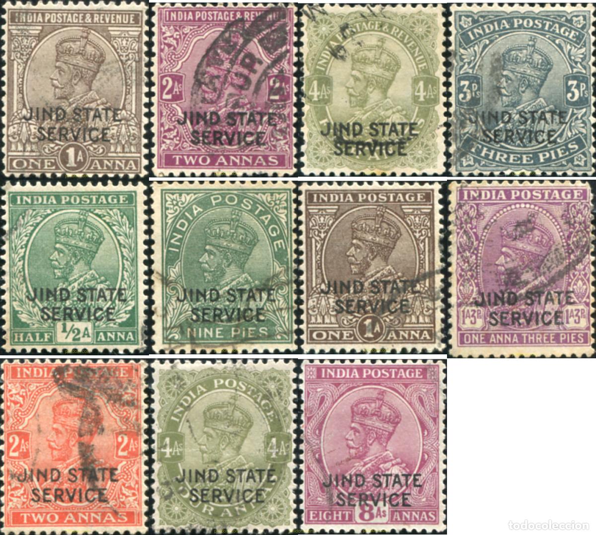 Sellos: 786869 USED JHIND 1927 SELLOS DEL 1927 SOBRECARGADOS