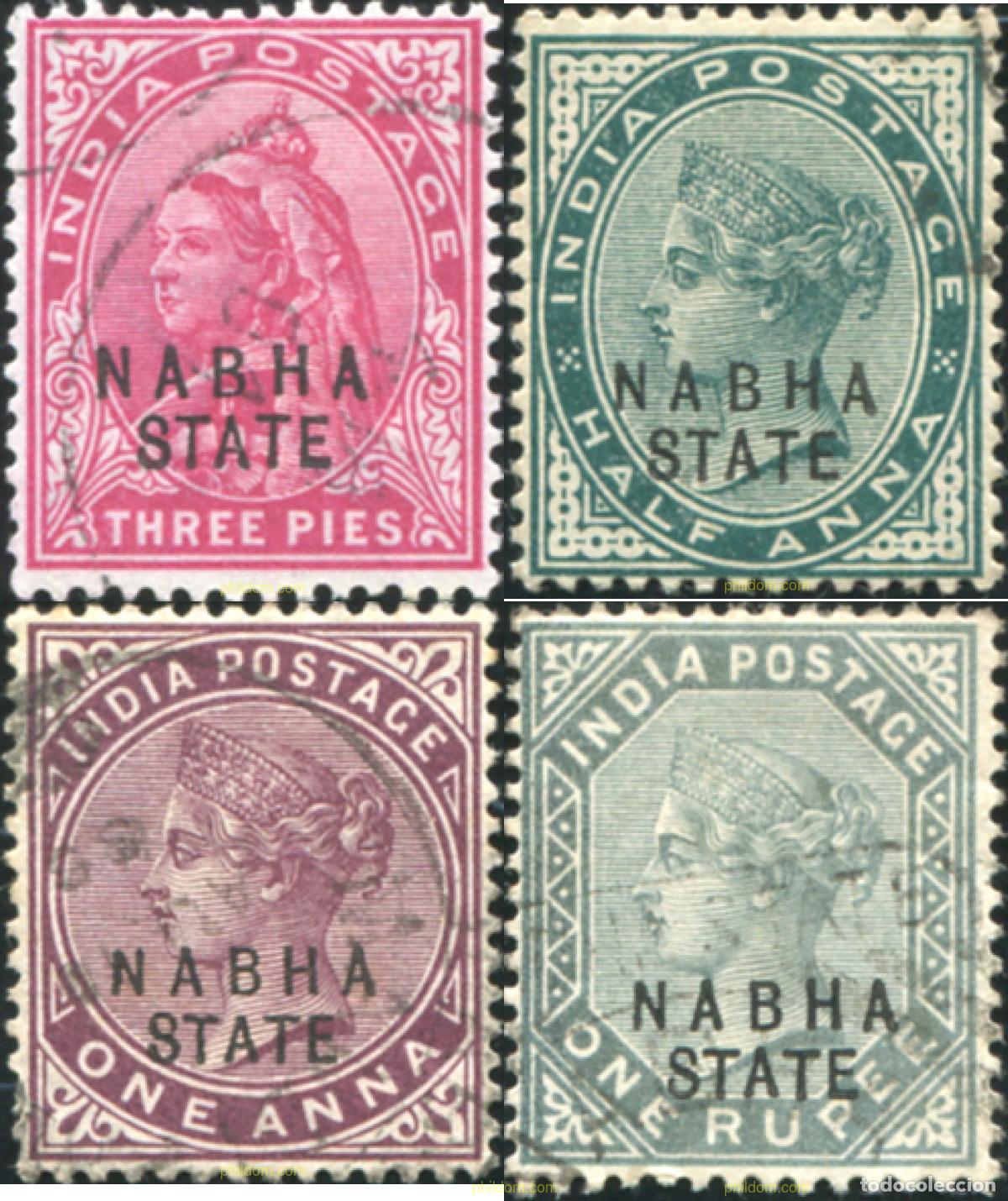 Sellos: 786914 USED NABHA 1887 SELLOS SOBRECARGADOS, NABHA STATE