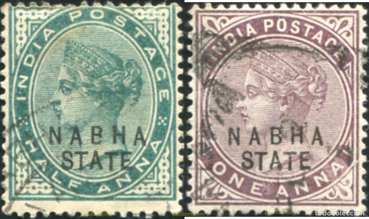 Sellos: 786915 USED NABHA 1887 SELLOS SOBRECARGADOS, NABHA STATE