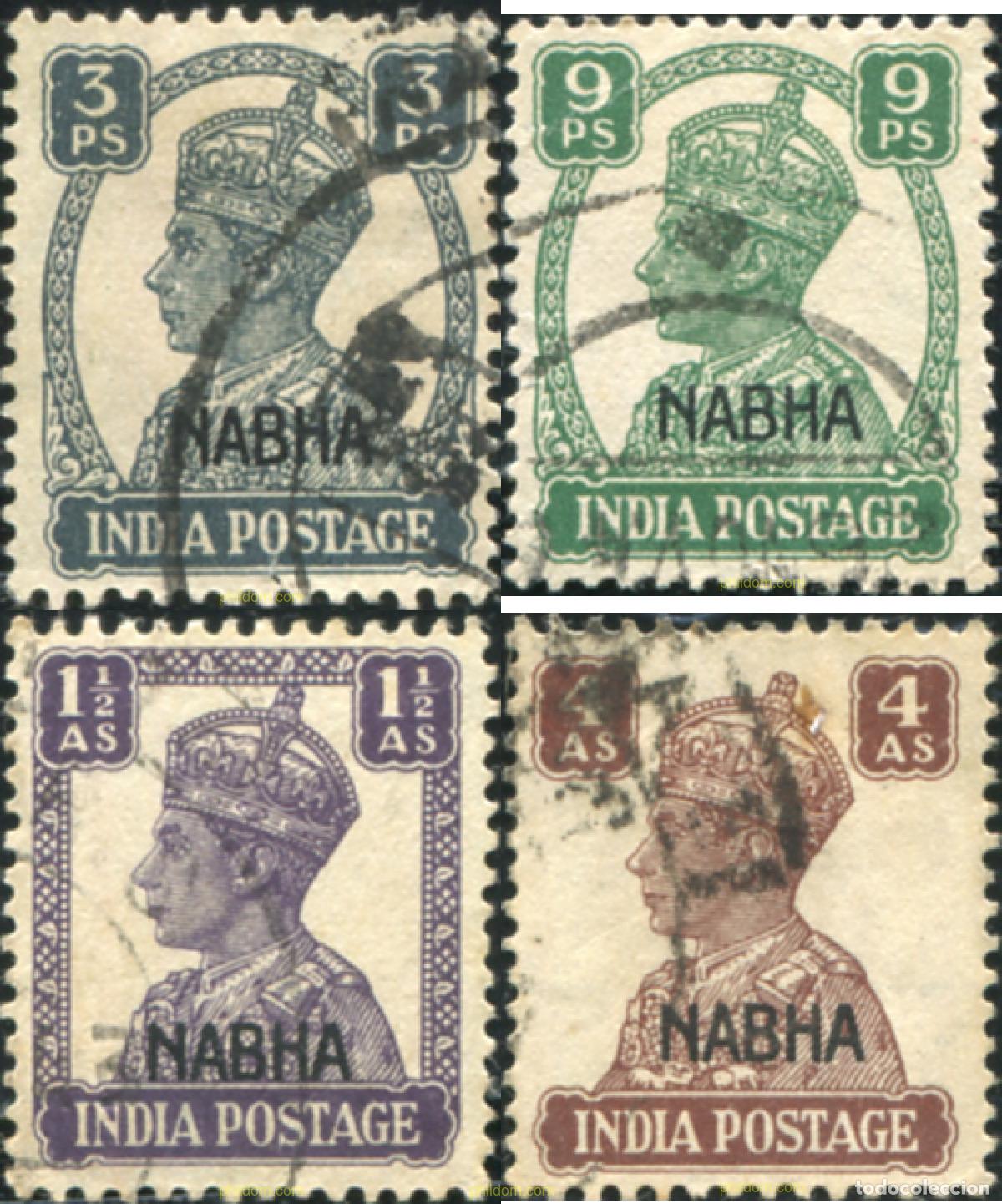 Sellos: 787119 USED NABHA 1942 SELLOS DE INDIA INGLESA SOBRECARGADOS