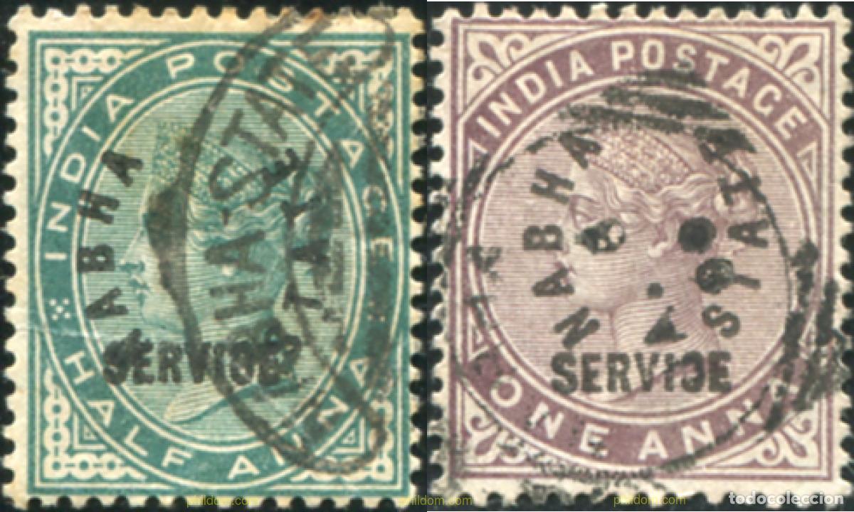 Sellos: 787121 USED NABHA 1885 SELLO DE 1885 SOBRECARGADOS-SERVICIO