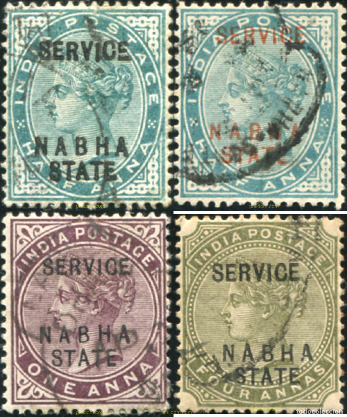Sellos: 787123 USED NABHA 1887 SELLOS DE INDIA INGLESA DE 1887-1900 SOBRECARGADOS-SERVICIO