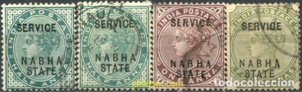 Sellos: 787125 USED NABHA 1887 SELLOS DE INDIA INGLESA DE 1887-1900 SOBRECARGADOS-SERVICIO