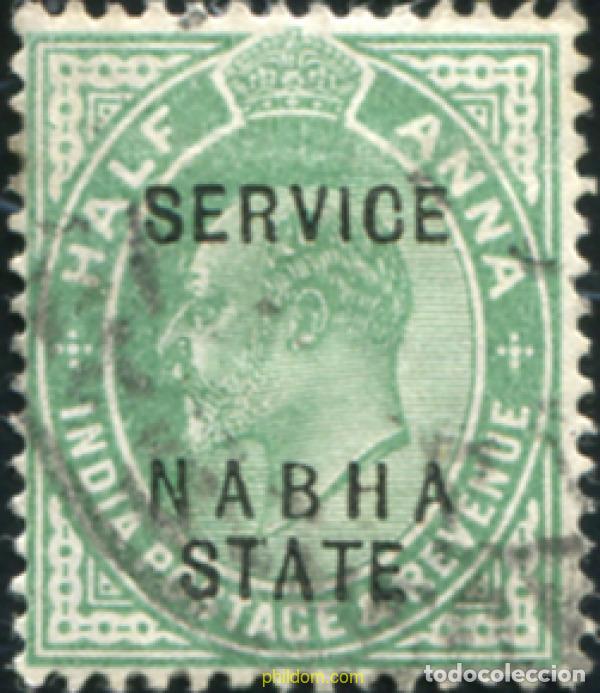 Sellos: 787131 USED NABHA 1908 SELLOS DE INDIA INGLESA DE 1908 SOBRECARGADOS-SERVICIO