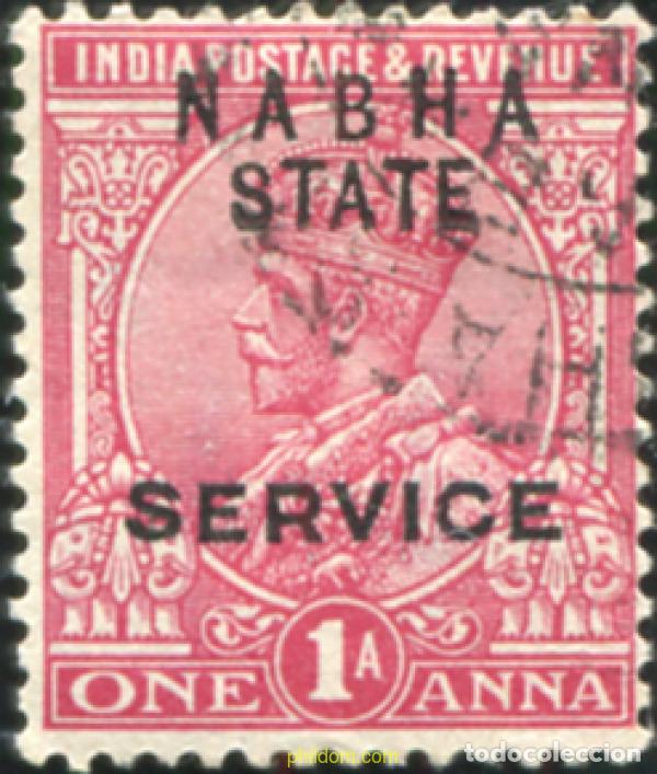 Sellos: 787149 USED NABHA 1913 SELLOS DE SERVICIO DE INDIA INGLESA DE 1912 (GEORGE V) SOBRECARGADOS
