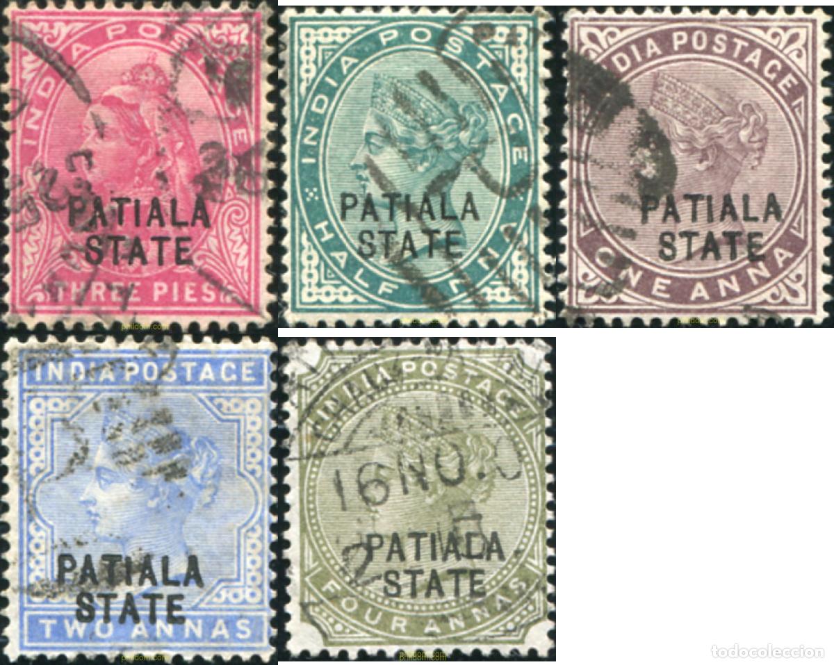 Sellos: 787225 USED PATIALA 1892 SELLOS DE INDIA INGLESA DE 1874-92 SOBRECARGADOS