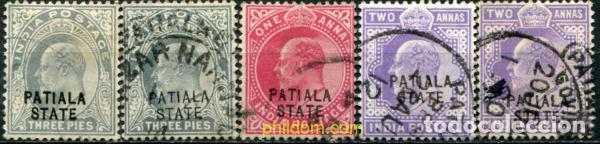 Sellos: 787234 USED PATIALA 1903 SELLOS DE INDIA INGLESA DE 1902 (EDUARDO VII) SOBRECARGADOS