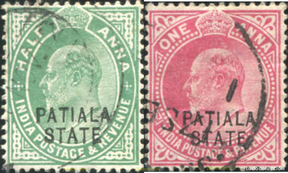 Sellos: 787236 USED PATIALA 1911 SELLOS DE INDIA INGLESA DE 1906 SOBRECARGADOS