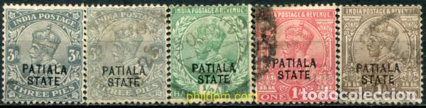 Sellos: 787242 USED PATIALA 1913 SELLOS DE INDIA INGLESA DE 1911-26 (GEORGE V) SOBRECARGADOS